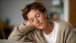 © Tania - Tired mother in a quiet moment of stillness, exhaustion visible yet balanced by calm, love, and inner strength. cinematic color correction, natural uneven lighting yet gentle backlight, soft rich