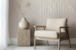 © Tetiana - Organic modern living room with furniture, neutral tones, and cozy accent seating – a generative AI concept