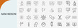 © rayzign - Nano medicine and nanotechnology healthcare line icons set for medical research