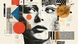 © mila103 - Abstract female portrait with geometric elements and patterns.