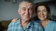 © Vika art - Close up portrait of a happy elderly couple smiling at home.