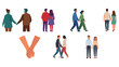 © TastyPixels - Couple holding hands  Flat Vector Illustration on Transparent Background