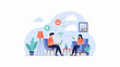 © Tagi - Two people working remotely on laptops connected via cloud