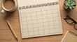 © mohdfaizal - Blank calendar page with grid for planning