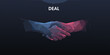 © Dibyendu - Abstract polygonal illustration of a handshake with the word deal displayed