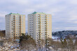 © a40757se - House/apartment buildings with balconies and blue sky