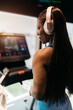© ADDICTIVE STOCK - Woman exercising on treadmill in hotel gym