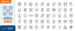 © Cetacons - Business Integration line editable icon set. Containing Business, Integration, partnership, network, synergy, alliance, workflow, and more. Editable stroke. Vector illustration