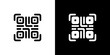 © Redemption_art - Qr Code icon concept with flat Black White Background. Vector illustration.