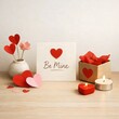 © Mian - Romantic Valentine Still Life with Be Mine Card