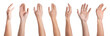 © New Africa - Man showing his hands from different sides on white background, closeup. Collage