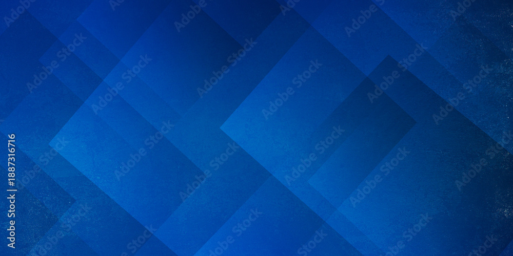 Dynamic Blue Geometric Abstraction with Overlapping Shapes . Black dark ...