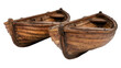 © Fitrah - Two weathered wooden rowboats, isolated on a transparent background