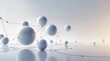 © EvergreenVisuals  - 3d render of an abstract sphere A futuristic network of connected spheres in a white space