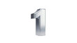© Ramosi - 3D Silver Number 1 on transparent background