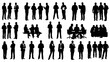 © akun - Silhouettes of Business People in Various Poses.