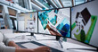 © Andrey Popov - Woman Monitoring Security Cameras And Alarms On Computer