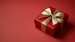 © saad - Valentine present box. Romantic gift with bow. Love and celebration concept.