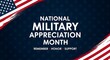© Rasel Ai - National military appreciation month poster with american flag