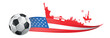 © doom.ko - USA flag with soccer ball and symbols elements. vector illustration. Vector illustration