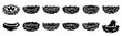 © KartikChandro - Easter bird nest Silhouette vector icon set. Easter vector icons on white background and Vector illustration.
