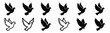 © KartikChandro - Easter dove outline Silhouette vector icon set. Easter vector icons on white background and Vector illustration.