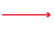 © IsratJahan - A long, thin red arrow pointing right on a white background, symbolizing a continuous path, progress, and forward momentum in a clear, direct manner.