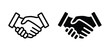 © najwa - Business handshake line icon for apps and websites