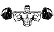 © Bipudas - Muscular bodybuilder lifting heavy barbell exercise