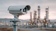 © StockAlchemy - Security camera overlooking an industrial facility at dusk