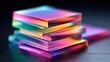 © Stepflow - Abstract stack of colorful glass squares