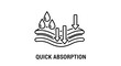 © Md. Tanjim Tanvir - Quick absorption of liquid into layered material icon for product features