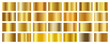 © Anastasiia - Set of different golden gradient. Elegant golden bright gradient swatches collection