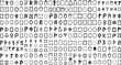 © jesmin - Collection of various decorative alphabet letters and symbols in black on white background