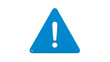 © Aliazgor - Blue Exclamation Mark in Triangle Warning Sign on Black Background graphic