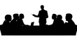 © Deloar - A professional standing in front of a group, leading a business meeting or presentation