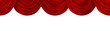 © 7nov.studio - Red curtain seamless pattern a stage backdrop illustration for Circus, movie theater, vintage, show, event, magic show hand drawn on transparent background