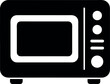 © shahadat - Stylized Black Icon of Microwave Oven with Three Control Buttons