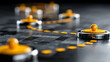 © Asimabbas - Procedural milestone nodes marking critical checkpoints, compliance verification, workflow clarity, and process control