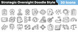 © Vectoravec - Hand drawn doodle style icons representing strategic oversight management goal setting planning and process optimization concepts collection