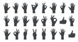 © Anggara - Collection of Diverse Hand Gestures in Silhouette for Communication and Expression