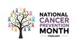 © Pixels Stock - National cancer prevention month is observed every February awareness health promotion campaign with colorful ribbon tree for disease control support and hope