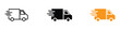 © MdNurul - Fast shipping delivery truck icon set. quick shipping and logistics services symbol. vector illustration.
