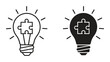 © Jahidul - Creative idea represented by light bulb with puzzle piece