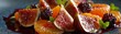 © Ibnu - Sliced fresh figs and dark berries adorn a gourmet dessert creation with citrus segments