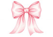 © biho - Pink ribbon bow tied decorative isolated on a transparent background