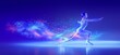 © Aquir - figure skating banner. figure skating dynamic wallpaper with colorful light trails on a dark background
