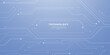 © MDOMR - white circuit board design with electronic chip components and data lines creating futuristic tech pattern on dark digital background. Digital technology