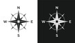 © ARSM D - Compass navigation symbol with north south east and west direction and for travel and orientation