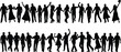 © It's Majed Here - Large crowd of people dancing and holding hands in silhouette, set of party celebration icons, birthday event vector illustration isolated on white background (24 words)